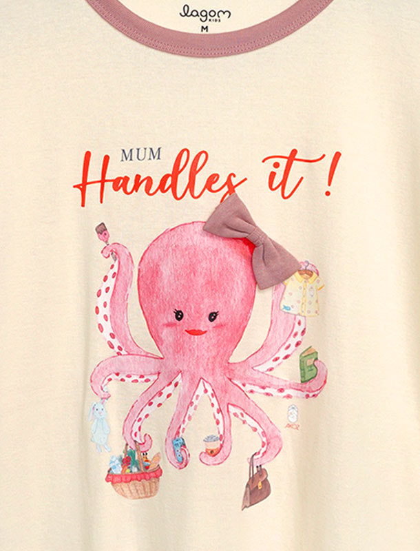 Sealife Mama Octopus Short Sleeves Top