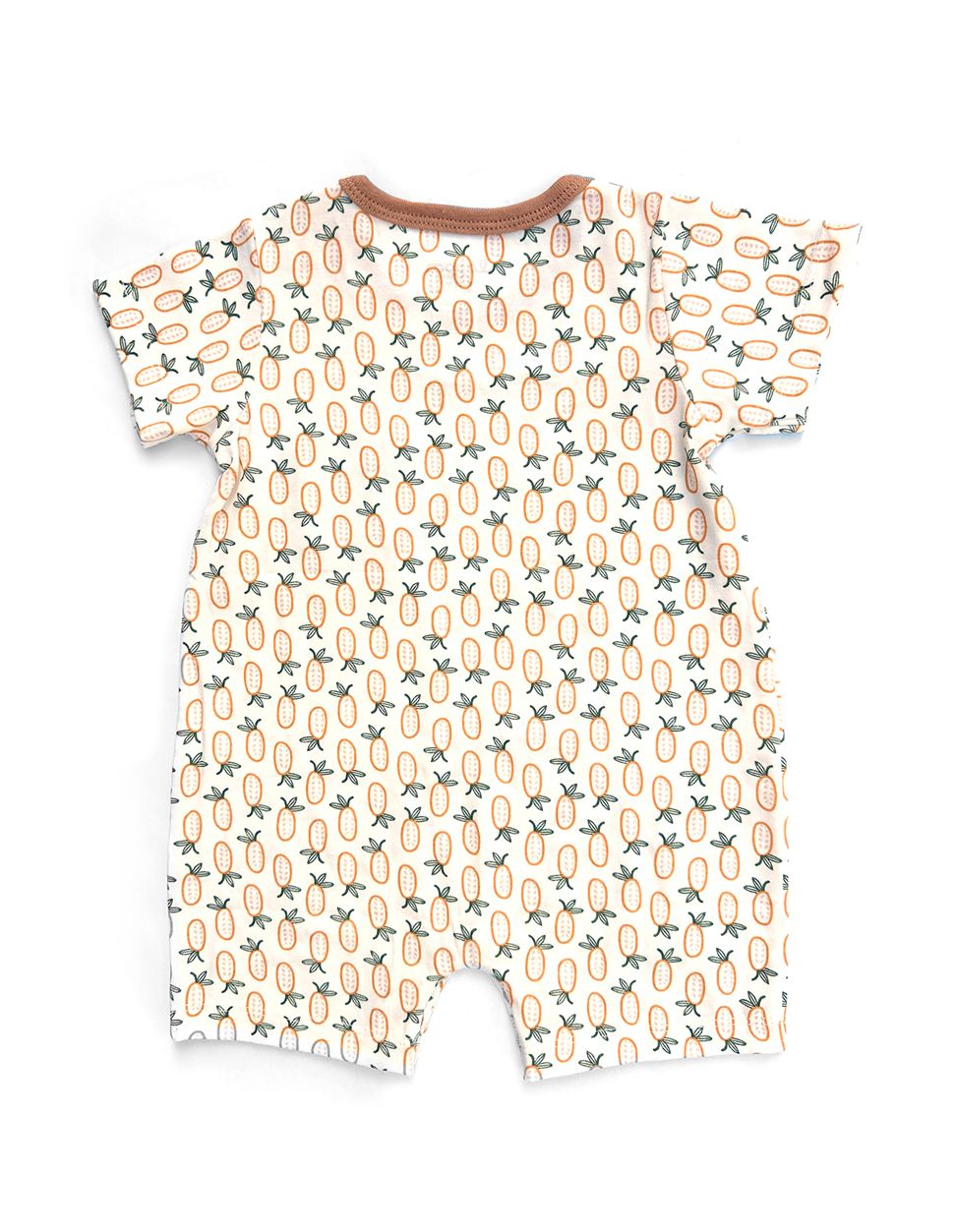 Pineapple Short Sleeves Baby Romper (with Pocket)